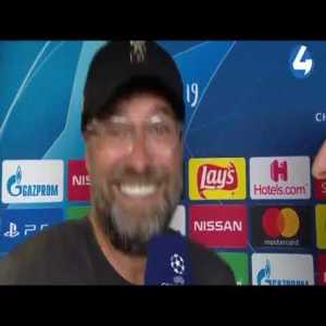 Klopp singing “Lets talk about Six baby”