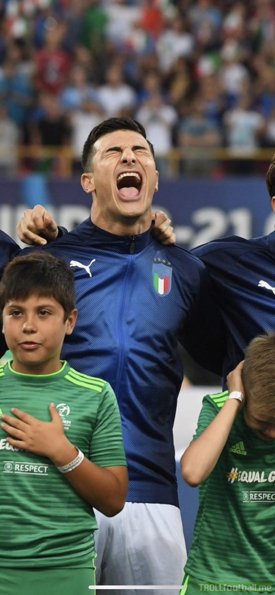 U21 Euros mascot not a fan of Riccardo Orsolini's singing