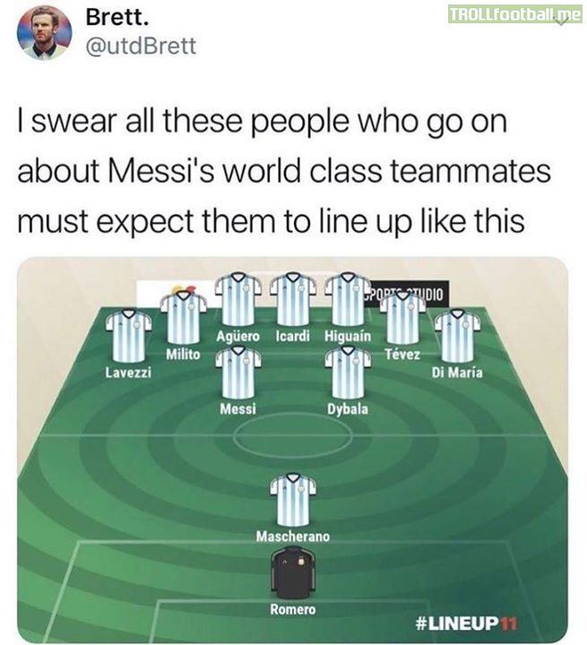 It's tough for Messi out there 😂