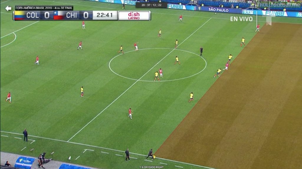 Chile offside vs Colombia (16')
