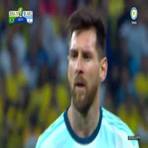 Alisson save vs Messi (free kick)