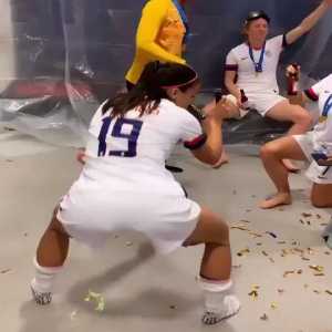 Alex Morgan twerking post-World Cup victory