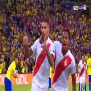P. Guerrero Penalty Goal - Brazil 1 vs 1 Peru