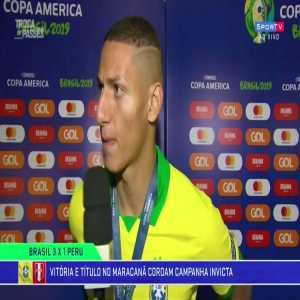 In an interview after the match, Richarlison dedicated his goal to his great-grandmother, but forgot her name.