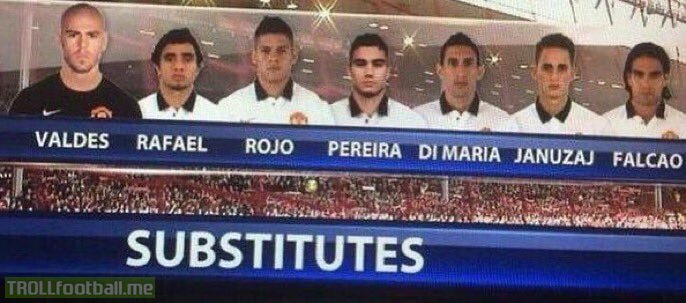 Throwback to the time when Man Utd’s bench looked like a South American drug cartel 😂