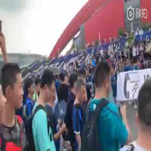Insults and bottles thrown by Inter and Juventus fans in Nanjing prior to the ICC friendly match. Inter fans have shown a banner saying 'Stealing is in the Juve DNA' in Chinese