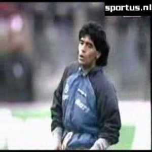 Maradona's iconic warmup before the game