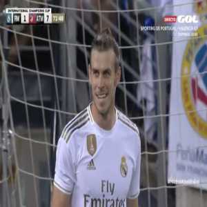 Bale smiling whilst Madrid are 7-1 down