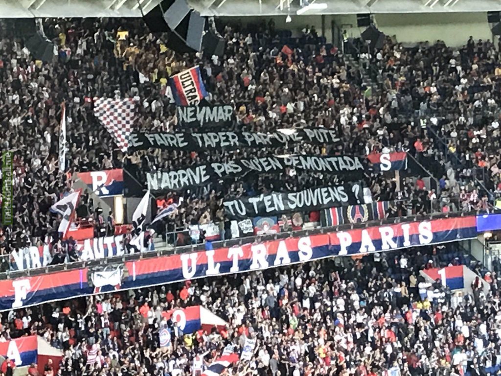PSG Ultras are not happy with Neymar during tonight’s match against Nimes: “Neymar, getting f***** by a prostitute doesn’t only happen at a remontada - remember?”