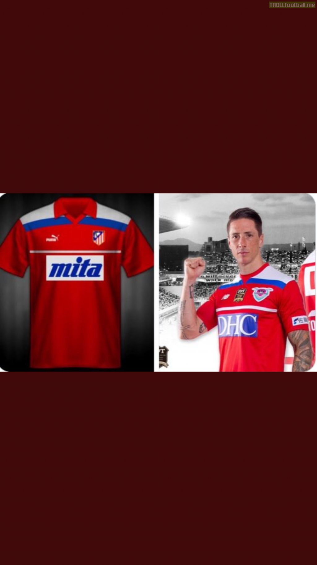 Fernando Torres was allowed by his Japanese club to himself design the shirt he wants to retire in. It isn't hard to see where he got the inspiration from