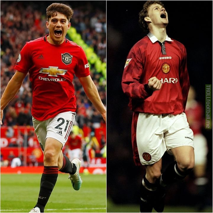 Manchester United's fastest-scoring PL debutants:  7 mins - Daniel James (2019) and Ole Gunnar Solskjaer (1996)  👏 👏 👏