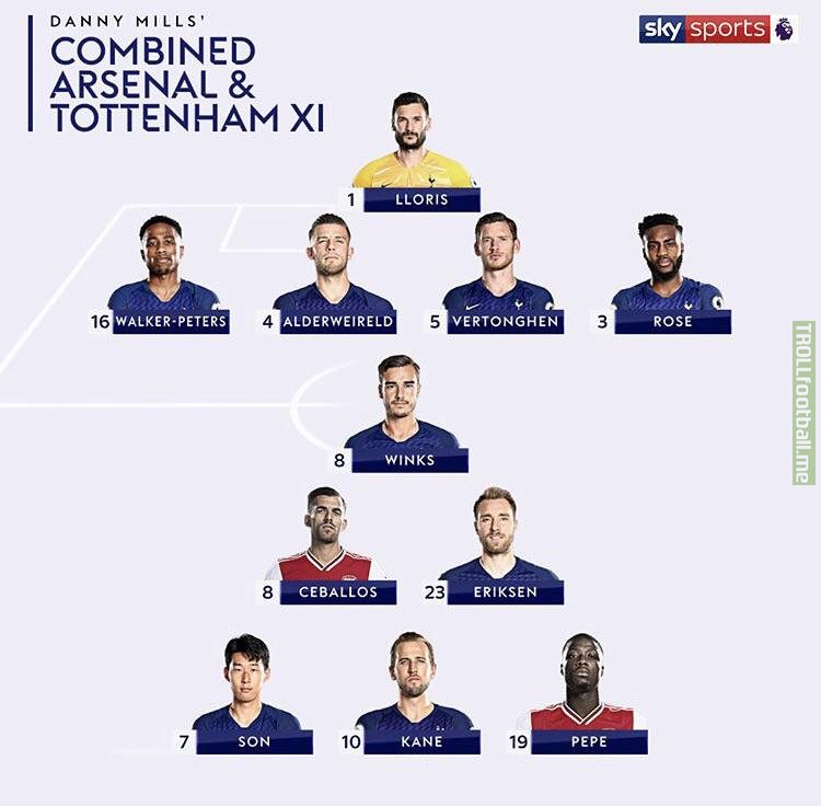 Danny Mills' Arsenal/Spurs combined 11 from Sky Sports.