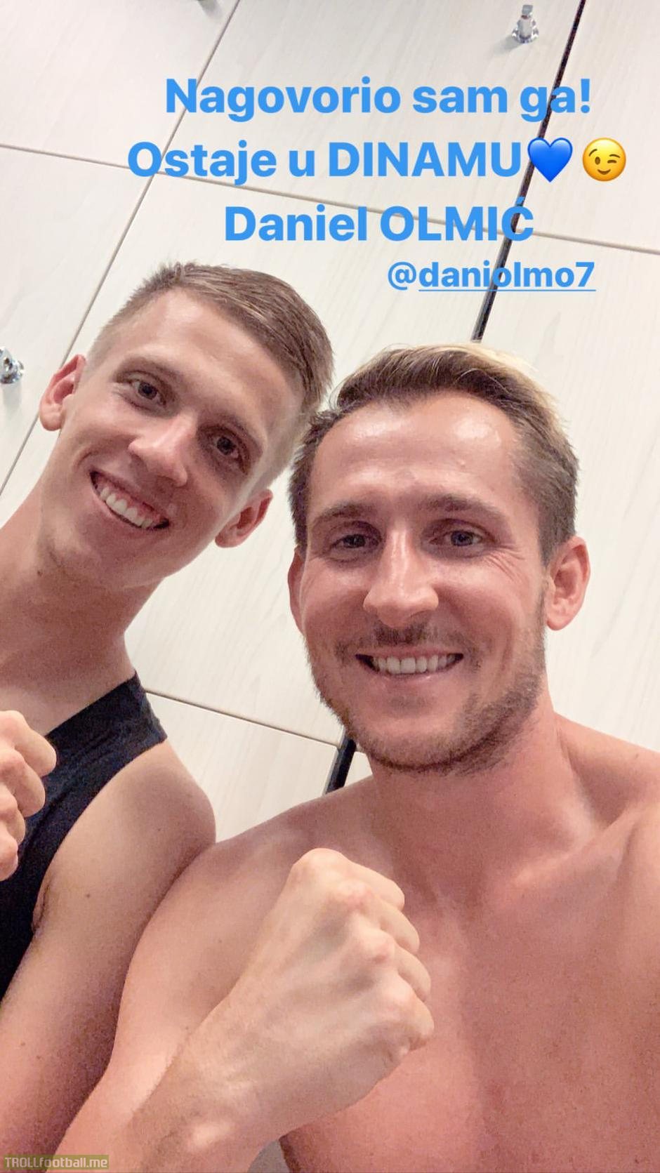 Izet Hajrović on Instagram: "I've persuaded him, he is staying in Dinamo. Daniel Olmić"