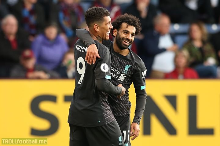 WWWWWWWWWWWWW  Liverpool FC beat Burnley 3-0 to maintain their 100% PL start and set a new club record of 13 straight league wins