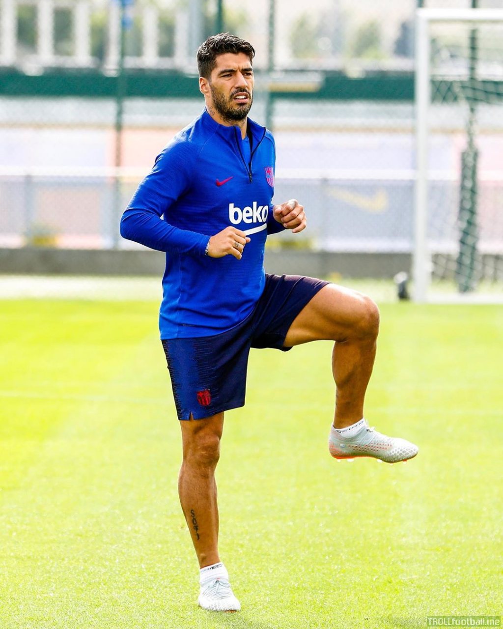 Luis Suarez back in Barcelona's group training today.