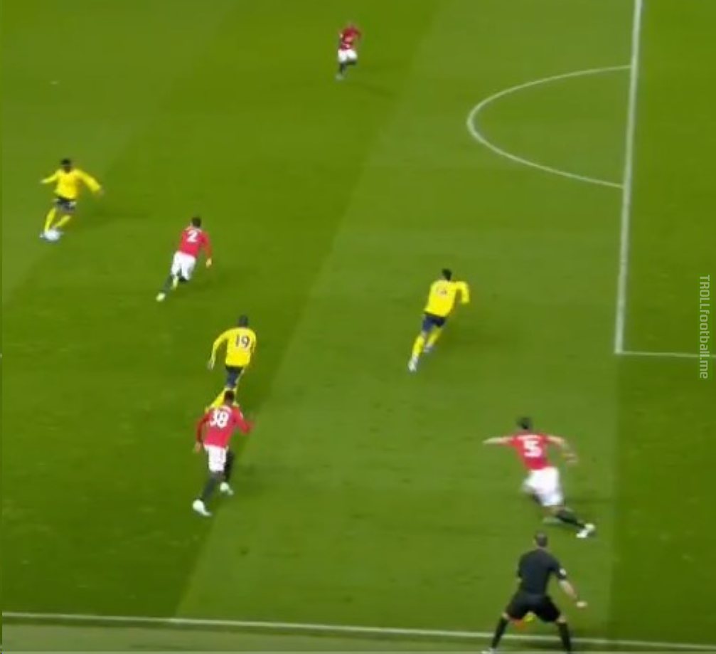 The position for the offside call before Aubameyang's equaliser