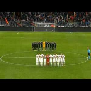 Minute of silence before Germany v Argentinia (for victims of earlier neo-nazi attack) / *someone starts singing German anthem* / someone else: "Shut the f*ck up!" / *whole stadium applauds*