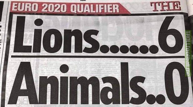A headline from the Sun about the Bulgaria - England match. Are insults and dehumanising language really the way to combat racism?