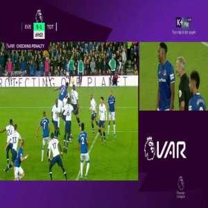 VAR reviews Dele Alli's handball vs Everton - No penalty given