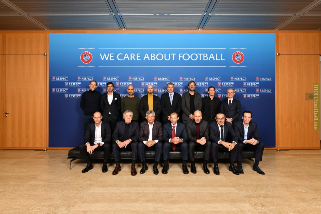 Managers who took part of the annual UEFA Elite Coaches Forum in Nyon today.