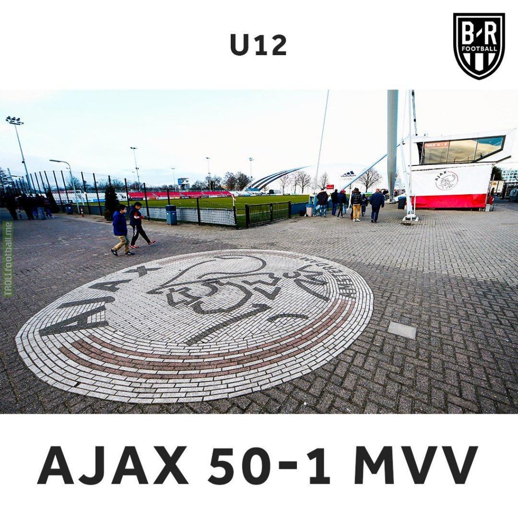 Ajax U12s beat MVV 50-1 today