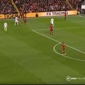 Trent alexander-arnold showing his ridiculous passing technique