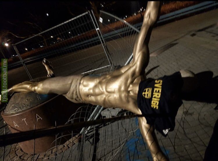 The statue of Zlatan in Malmö was torn down tonight.