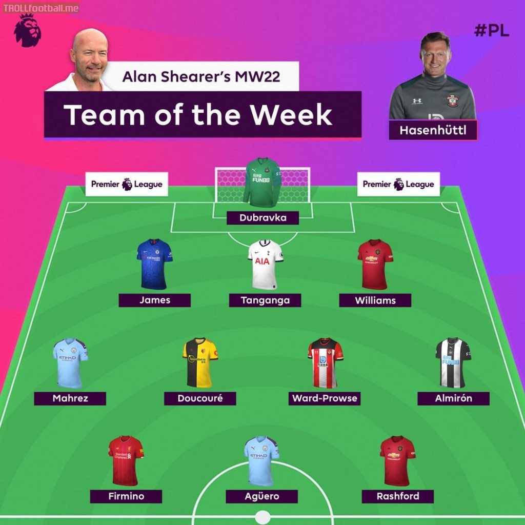 Premier League on Instagram: “🙋‍♂️ @alanshearer's Team of the Week 🙋‍♂️”