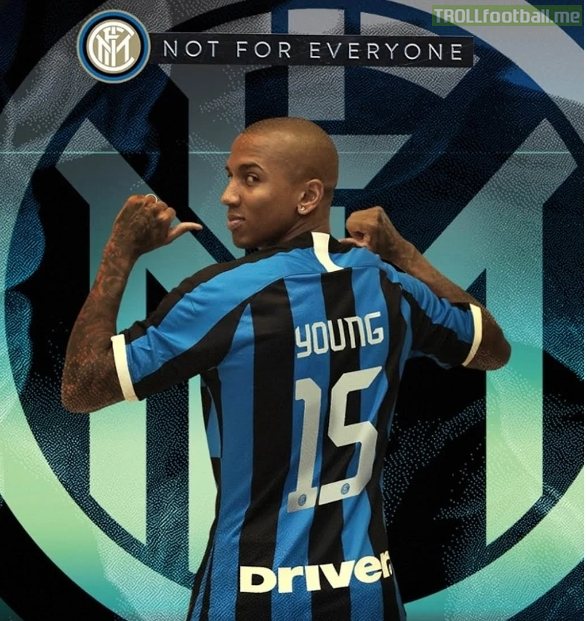 Ashley Young unveiling his new shirt number as new Inter Milan player
