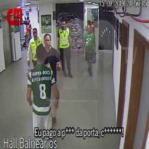 Bruno Fernandes breaking doors, tells the security guard he will pay for the "fucking doors"