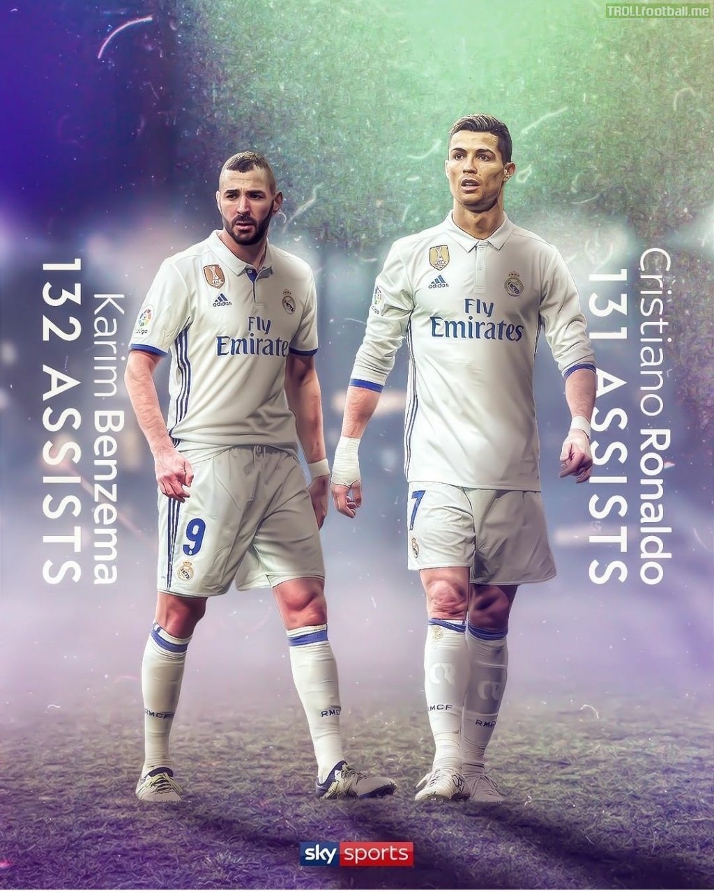 Karim Benzema surpasses Cristiano Ronaldo's Real Madrid record of most assists at the club 🤝🇫🇷
