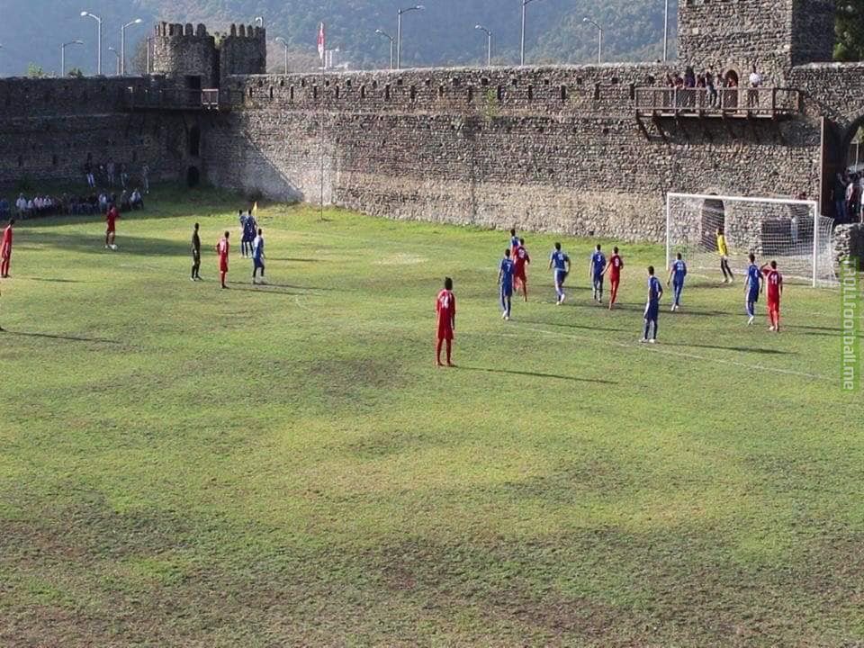 FC Kvareli Duruji who play in the Georgian 5th Division have their pitch inside the walls of an ancient castle.