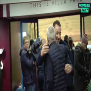 John Terry and Jose Mourinho have a moment in the tunnel before the game
