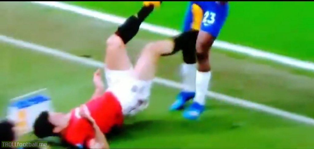 Harry Maguire gets away with no repercussion for a similar tackle that Son committed a few months ago 🤔 gotta love the consistency of VAR