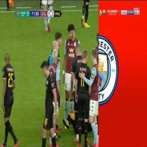 Nakamba (Aston Villa) yellow card against Manchester City 72'