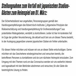 RB Leipzig is sorry about racial profiling of Japanese guest in the stadium during the match vs Leverkusen