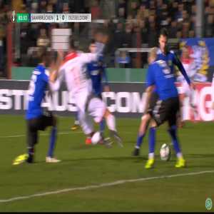 Daniel Batz (Saarbrucken) penalty save against Dusseldorf 83'
