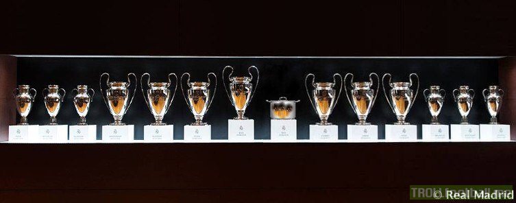 Real Madrid trophy showcase after winning new La Liga Challenge title