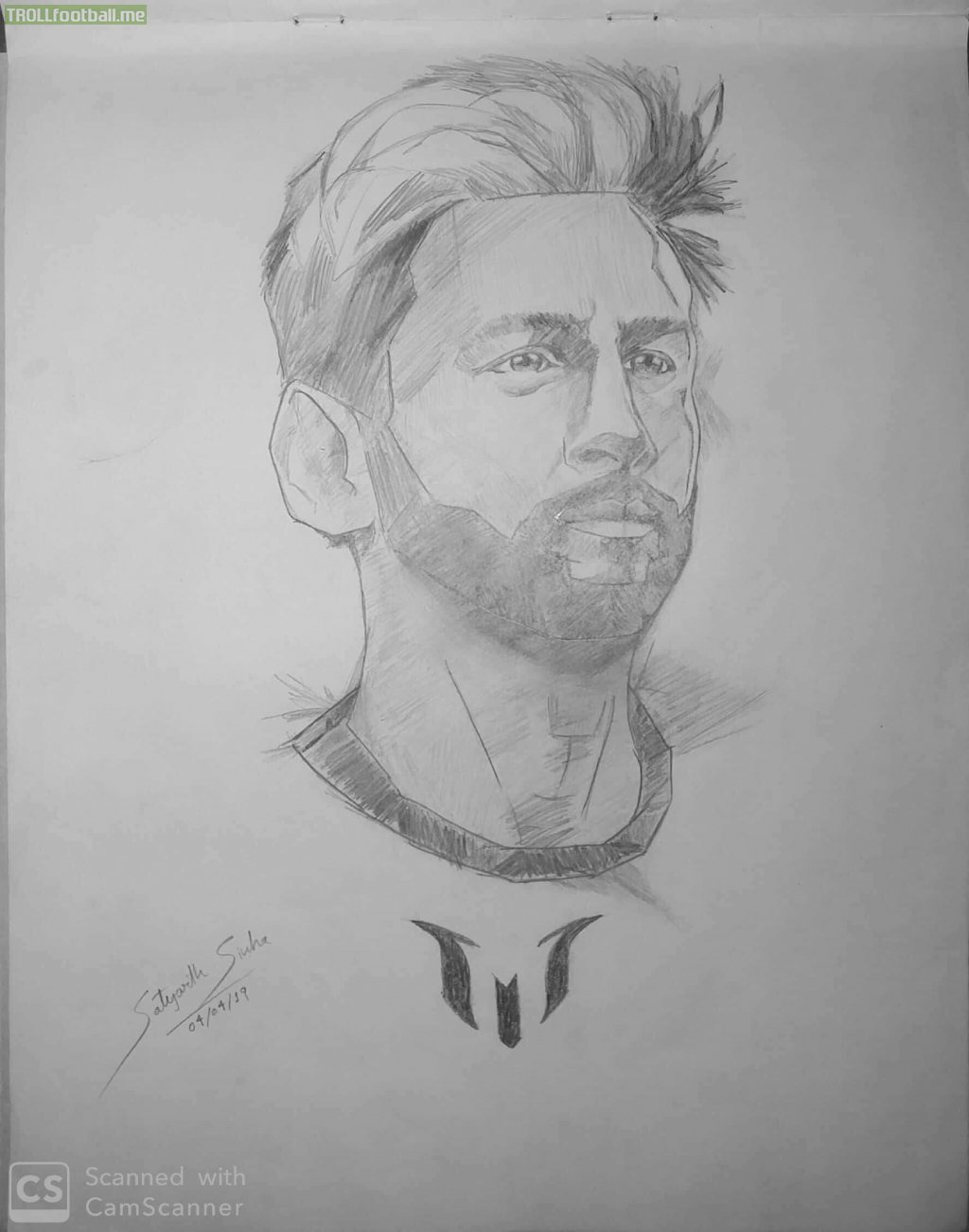 Messi I'd drawn exactly an year back