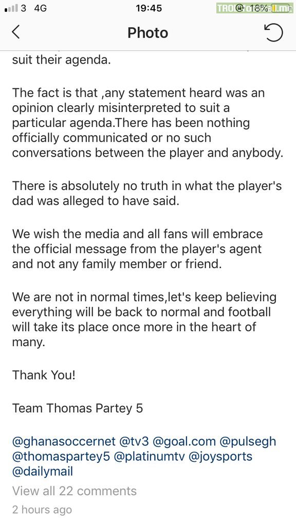 Thomas Partey responds to Arsenal rumors