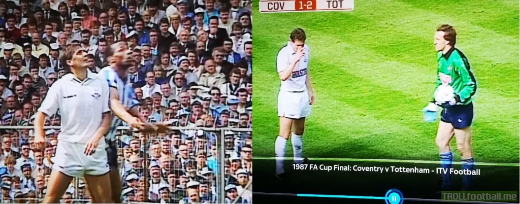 Watching ITV repeat of 1987 final last night - some of the Spurs players had sponsorship on their shirts and some didn't. Any idea why?