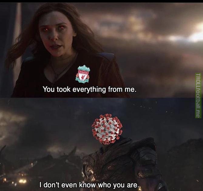 Liverpool fans realising that today was supposed to be the day they finally get to see their team lift their first ever Premier League trophy...
