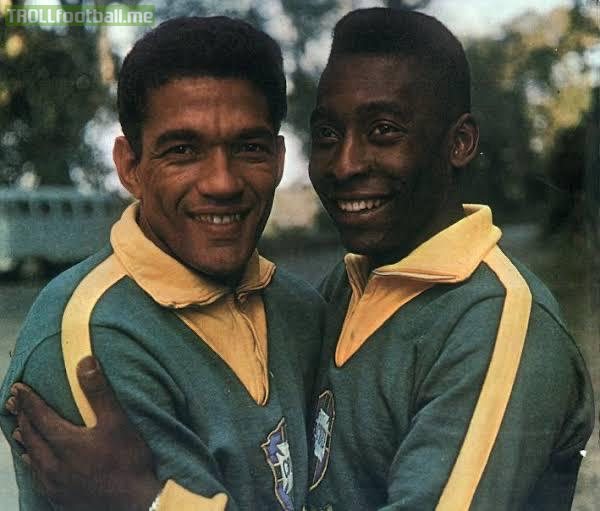 On this day in 1958, Pelé and Garrincha played together for the first time, to never face any defeat (36W, 4D, 55 GS)