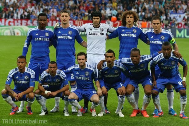 The Chelsea starting 11 that won the 11/12 Champions league final against Bayern Munich on penalties on this day(May 19)