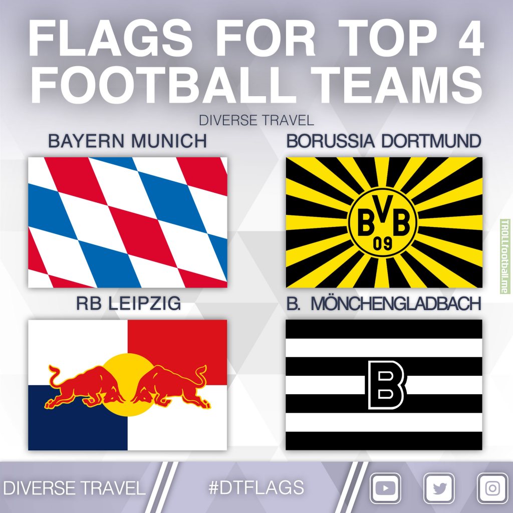 Flags For The Current Top 4 Bundesliga Teams [OC]