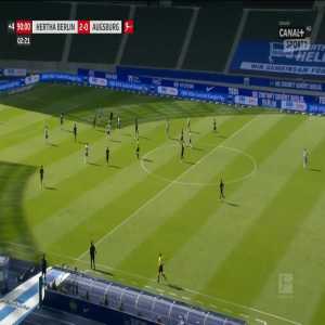 Hertha Berlin 2-0 Augsburg - Krzysztof Piąek 90+3'