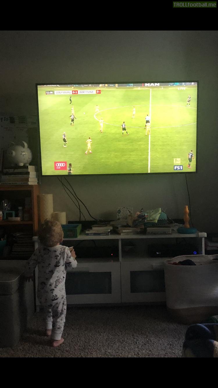 One of the best moments of my life. My son watch his first match.