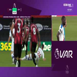 Gary Cahill challenge against Bournemouth 48' - No red card after VAR review