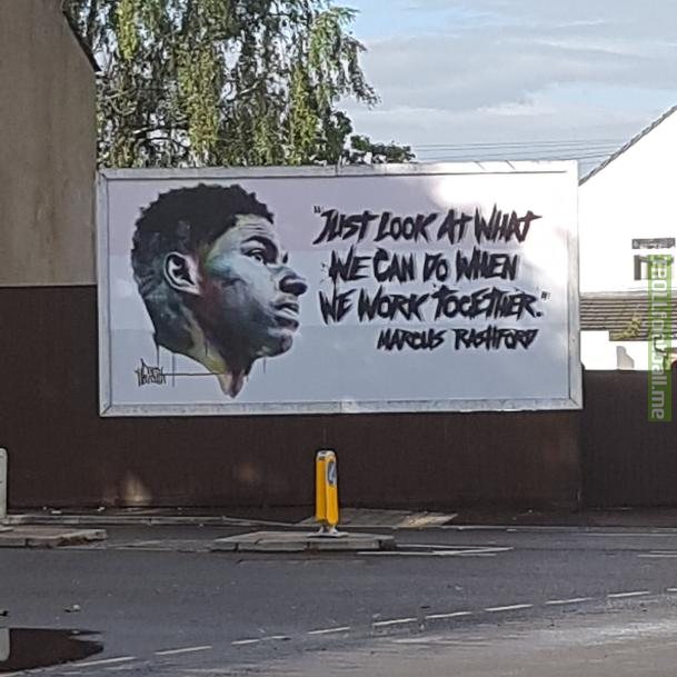 Rashford Billboard by Davo Howarth to replace his BLM poster that was vandalised last week