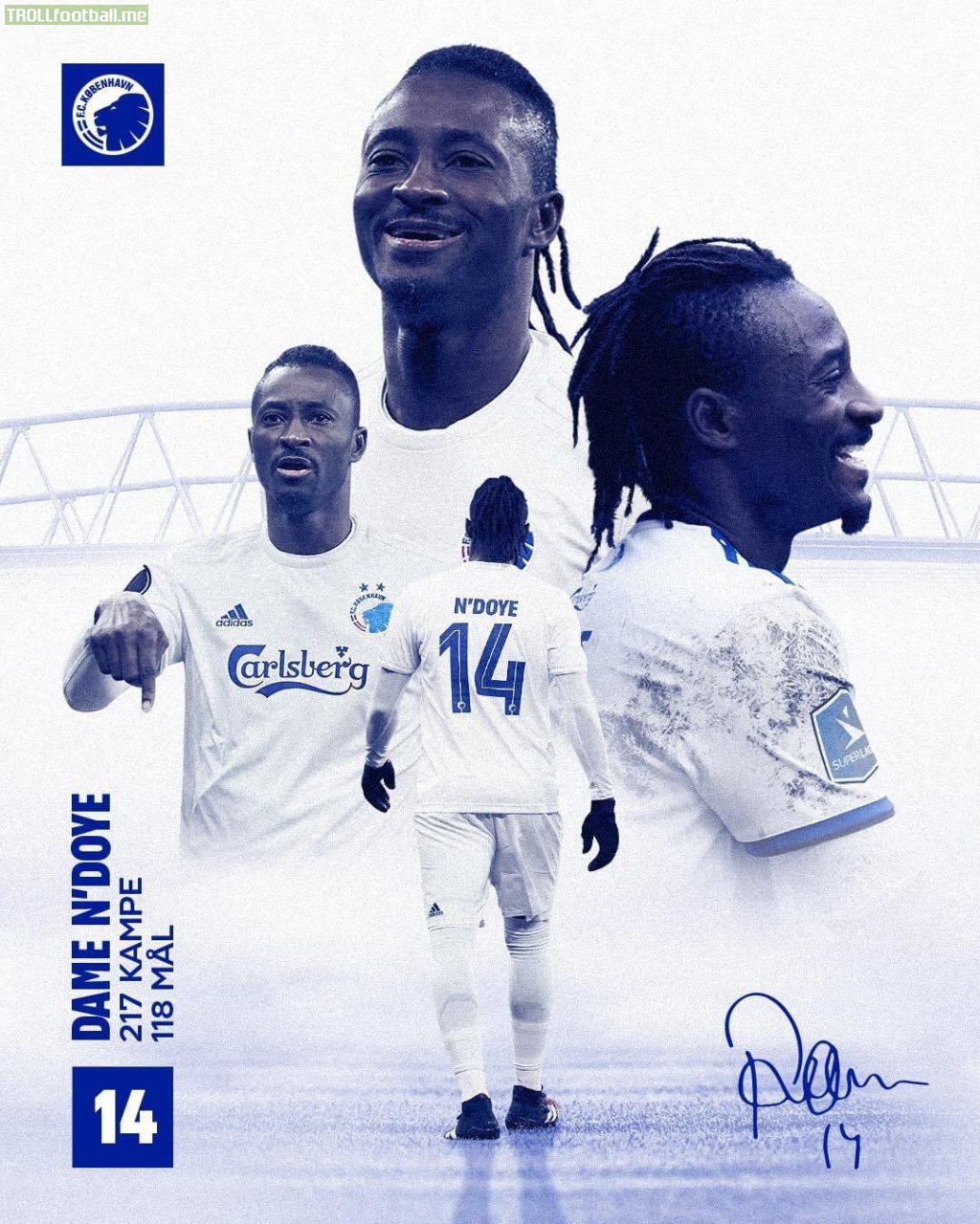 Maybe this is not world news, but I wanna inform you that the biggest legend in FC Copenhagen Dame N’Doye, has played his last game for the club.